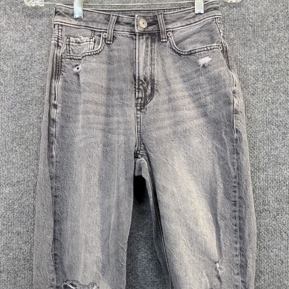 American Eagle Outfitters Women's Skinny Jeans Gray 00 Distressed Charcoal Wash - Picture 3 of 11